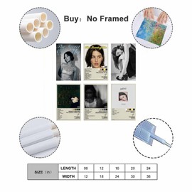 KUNYOS Gracie Abrams Poster Unframed (Set of 6) Album Cover Posters Music Canvas Posters 08x12inch(20x30cm) Style-4