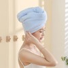 Genérico Toallas Microfibra Absorbentes Cabello 3 Piezas Secado Rápido Botón