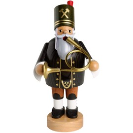 KWO Miner Smoking Men Incense Holder, Bugle, 20 cm, Wood Multicolour, One Size