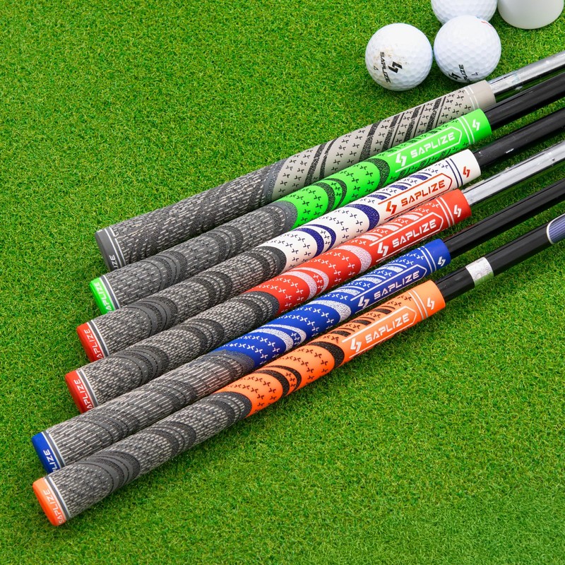 SAPLIZE 13 Golf Grips, Standard, White, All Weather Multi Compound