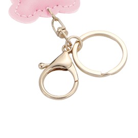 Tonecraft Bear Key Holder, Simple, Orthodox, Bag Charm, Popular, Stylish, Cute, Bear, PU Leather, Squishy, Pink