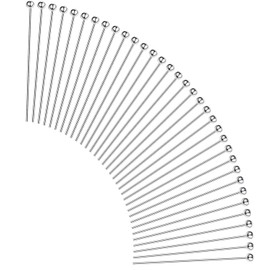 Qimoo 200Pcs Ball Pins for Jewelry Making, Stainless Steel Jewelry Round Head Pins Length 0.79 inch/20mm Bead Headpins for DIY Craft Bead Earring Necklace