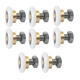 8 Pieces Sliding Door Rollers, Pulley Runners, 20 mm Replacement Parts Shower Cubicles Shower Door, Sliding Door Rollers, Shower Cubicle Sliding Door Rollers, for Shower Cubicle Door with Screw (20