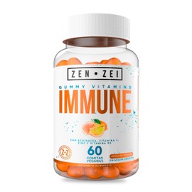 ZEN•ZEI | IMMUNE SUPPORT | — Formuladas Con: Echinacea, Vitamina C, Gluconato de Zinc, Vitamina D3 — 60 Gomitas 100% Veganas y Orgánicas | Calidad Premium