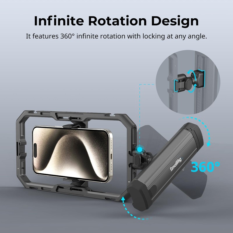 SMALLRIG Rotatable Bilateral Quick Release Side/Top Handle for SMALLRIG HawkLock