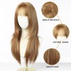 Long Straight Jellyfish Layered Strawberry Blonde Wig with Bangs-24IN