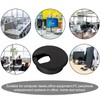 LepoHome 6 Pack 2 Inch/50mm Round Plastic Desk Grommets, Black