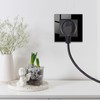 JIMEIDA Glass Socket Single Black Flush-Mounted Protective Contact Wall Socket