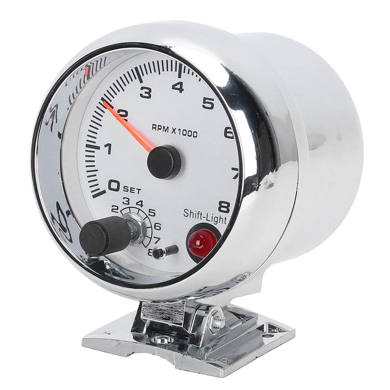 Car Tachometer 3.75in 0‑8000 RPM 7 Color Background Lights Tacho