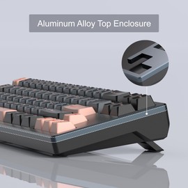 MageGee Captain72 Rapid Trigger Magnetic Switch Keyboard, 65% Wired Hall Effect Mechanical Gaming Keyboards w/Adjustable Actuation, CNC Aluminum Frame, Gasket Hot Swappable RGB Creamy Keyboard (Blue)