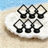 6Pcs 3D Floating Display Case Black 2.75x2.75x0.8 Inch