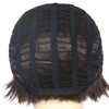 VGbeaty Men Short Straight Brown Wig Bob 60s 70s retro