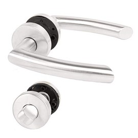 MS Fittings Matte Brushed Stainless Steel Model Carina (WC Lever Latch Door Handle – Bathroom)