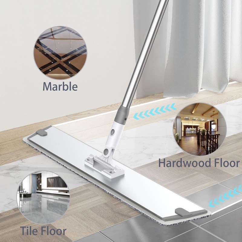 Flat Microfiber Mop for Floor Cleaning, 18 inch (17.7 in/45