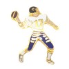 Mainly Metal Enamel Pin Badge Grid Iron American Football Player