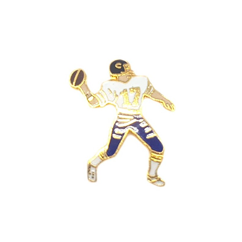 Mainly Metal Enamel Pin Badge Grid Iron American Football Player