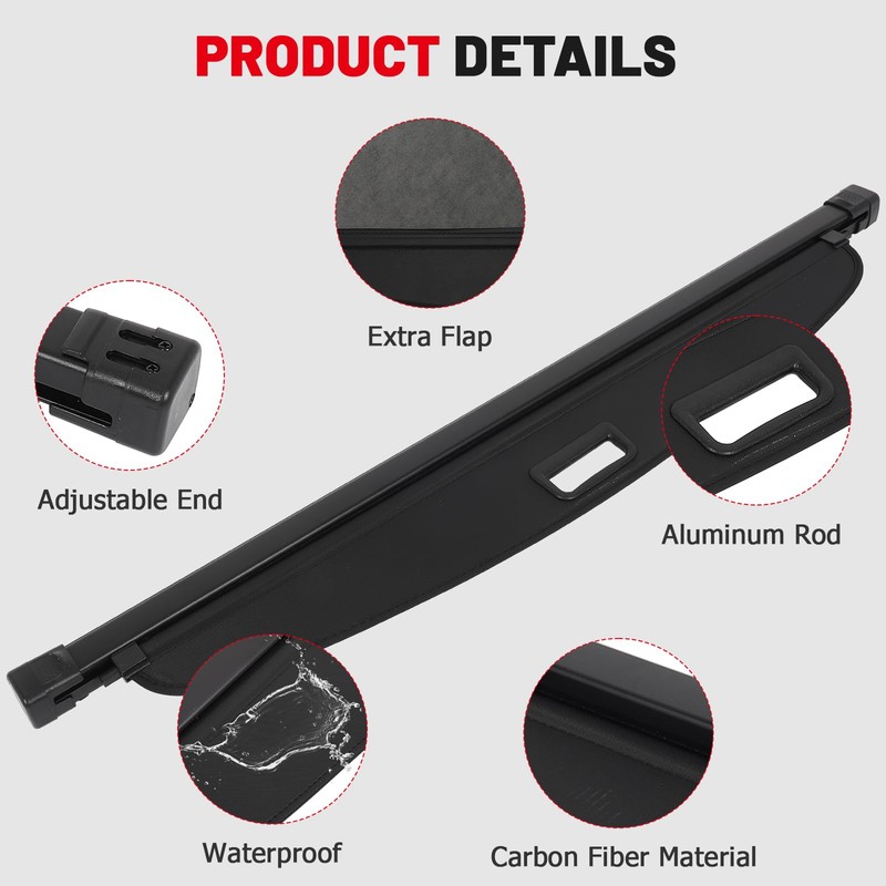 Retractable Cargo Cover 2021-2025 for Ford for Bronco Sport 2.0L