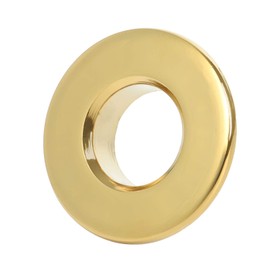 LQS Basin and Sink Trim Overflow Cover for Kitchen, Bathroom and Vanity Sink, Solid Brass Insert in Hole Round Caps, Colour Gold