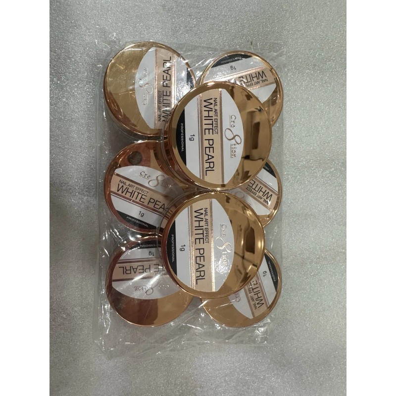 Cre8tion Nail Art Effect - 1 gram Color White Pearl