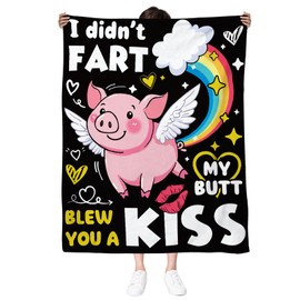 Pig Blanket, Pig Gifts, Pig Gifts for Pig Lovers, Pig Gifts for Women, Cute Pig Gifts, Pigs in a Blanket, 50" X 60" Pig Blankets for Kids, Pig Blanket Gifts Birthday Christmas