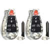 2X New Camouflage Entry 6 Buttons Remote Start Car Key