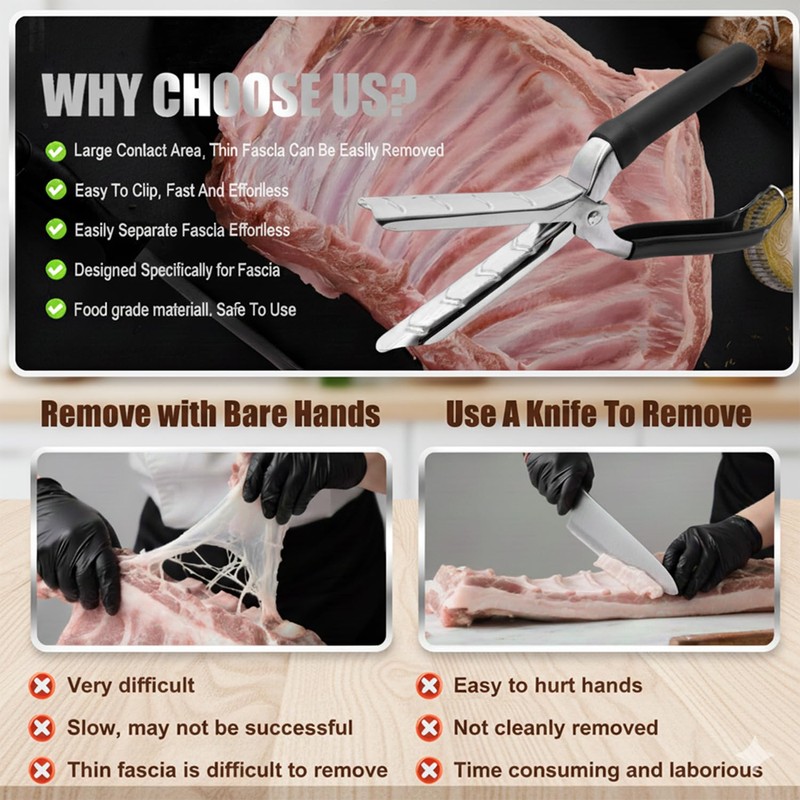 Zivyes Rib Membrane Removal Tool, 304 Stainless Steel Rib Prep