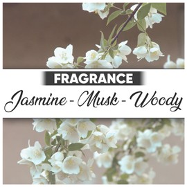 Coucou Candles Scented Candle | Relaxing Aromatherapy Soy Wax Candles for Home | Refreshing Summer Non-Toxic Candles | Long-Lasting Candles with a 50-Hour Burn Time (Jasmine - Musk - Woody), White