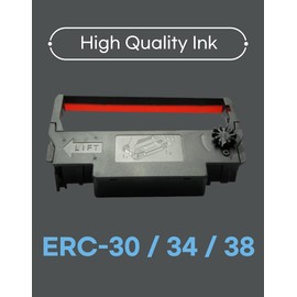 Bixolon (RRC-201BR-16) ERC-30, 16-Pack KD02-00057A Black and Red Ribbon Cartridge ink Compatible with SNBC SRP-275 & SRP-270 (GRC-220BR)