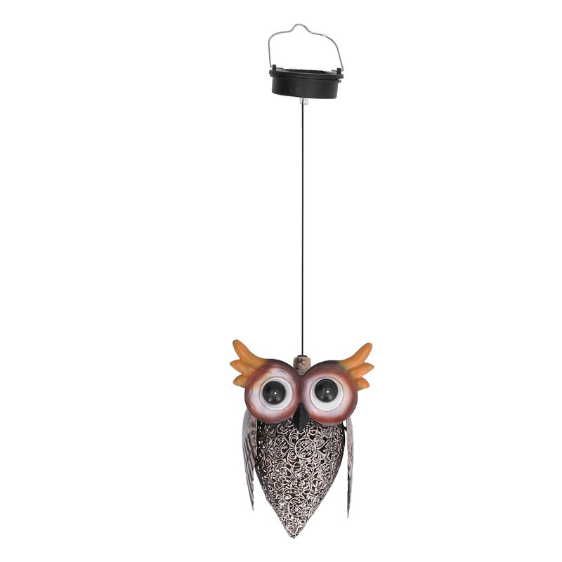 Hanging Solar Light LED IP55 Waterproof Night Owl Design Peaceful