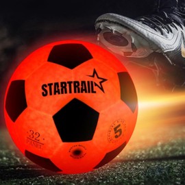 Glow in the Dark Soccer Ball | Soccer Gifts for Kids 8-15 | LED Light Up Soccer Ball with 3 Extra Batteries and Pump | Size 5 | Indoor & Outdoor Fun Gift for Boys & Girls, Kids & Teens Ages 8 -15+