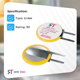 Rome Tech ML1220 Rechargeable Battery with Tabs for Toshiba Satellite A210 A215 A300 A665D C650 L305 L355 L355D