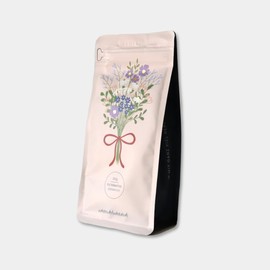 Odernichtoderdoch Coffee "Flowers", orange, ground, 250 g, 100% Arabica, low acid, coffee roaster, design, gift, bundle with cup, aroma valve, with zip
