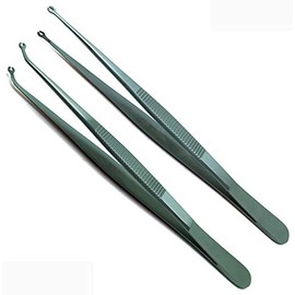 2 Pcs Dental Corn Suture Angled & Straight Pliers 6” Surgical Forceps Tweezers Premium Instruments