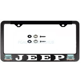 Unbranded (ONE) License Plate Frame  Stainless Steel Vinyl Lettering FOR JEEP
