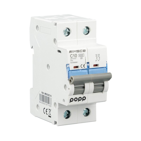 POPP® Automatic Magnetic Thermal Switch, Industrial CURVA C 1P 2P