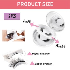 Magnetic-Eyelashes Kit with Applicator, 2 PCS Magnetic Eyelashes, No Glue Needed False Lashes Natural Look, Easy to Wear and Remove(Style A6)