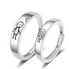 Izpack Cartoons Couple Rings for Him and Hear Cute Hand