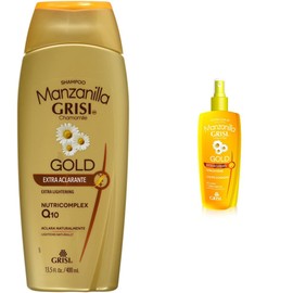 Shampoo Manzanilla Grisi gold extra aclarante 400 ml  Grisi Loción capilar 250 ml