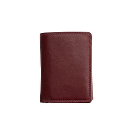 Josephine Osthoff Men's Leather Large Card Holder Credit Card Credit Cards Women's RFID Protection ID Pocket Slim Wallet with Zip (929), bordeaux, coin purse