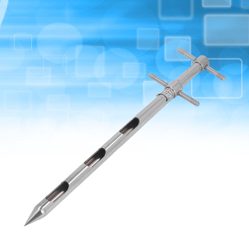 Soil Probe 0.54m 304 Stainless Steel Rotation Handle Pointed Design