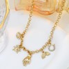 BONJOULRY Charm Necklace for Women Gold Cowboy Cowgirl Horseshoe Hand