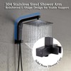 Black Shower Head and Handle Set, Shower Faucet Set with