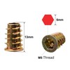 TERF® M5 (5mm) X 13mm Wood Insert Hex Socket Nuts