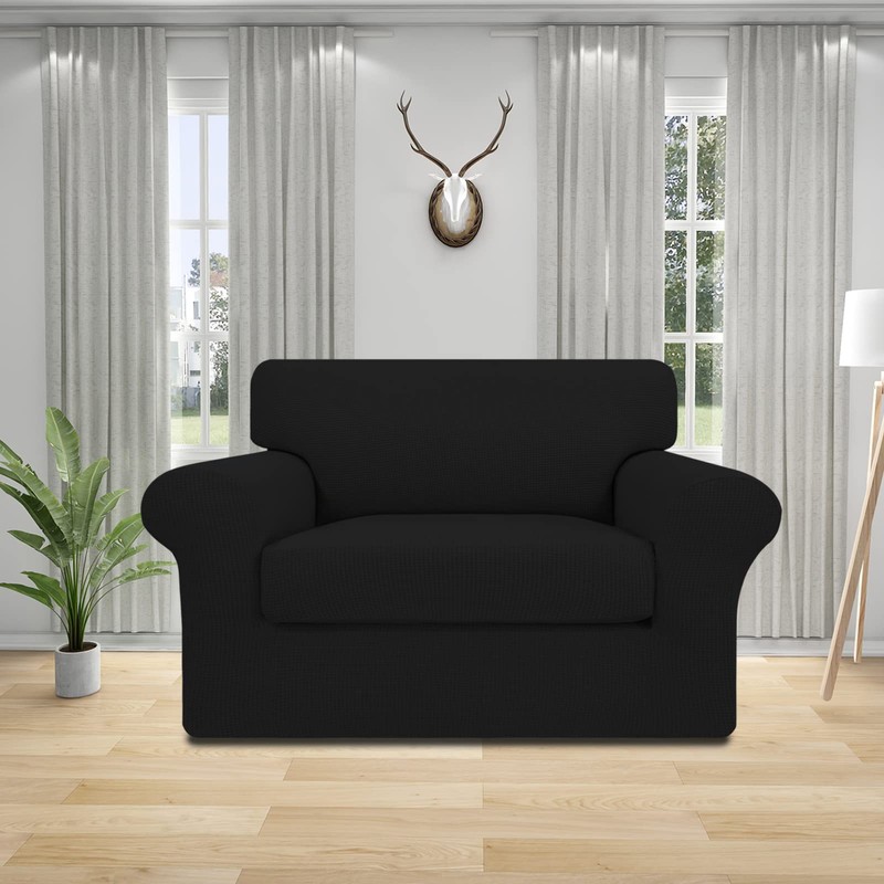 Easy-Going 2 Pieces Stretch Oversized Chair Couch Cover Sofa Cover