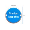 Fire Door Keep Shut - Safety Sign Metal Stainless Round