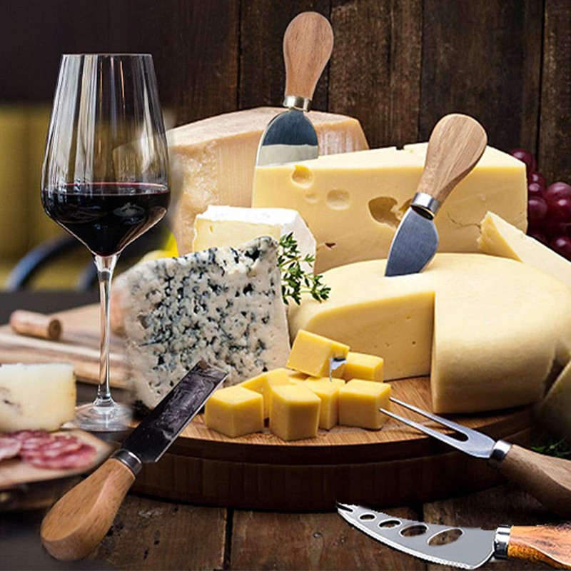 Cheese Knives Set, 6-Piece Stainless Steel Cheese Knife Collection with