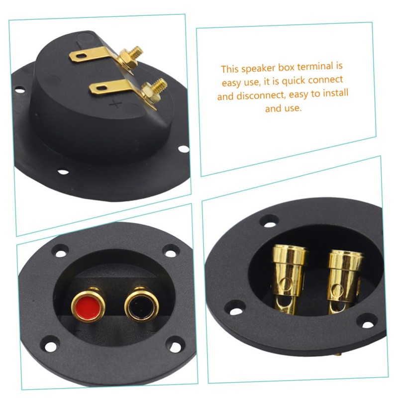 Mipcase 2pcs Speaker Box Terminal Connector Gold Plated Way Speaker