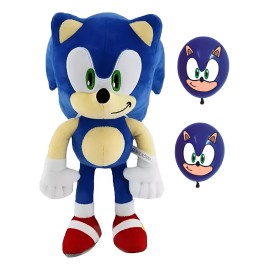 Peluches Sonic 30cm Alto Cumpleaños Navidad Regalo+2 Ballons