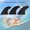 Zerone Fibreglass Surfboard Fins, Fin Thruster Set Nylon Plastic Surfboard