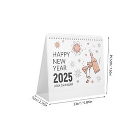 Angoily 2025 Flip Desktop Calendar with Wire Binding Sturdy Monthly Planner for Office School and Home Lightweight and Desk Calendar with Comprehensive Note Taking Features
